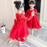 Kid Girl Long Sleeve Princess Poncho Flower Wedding Dress