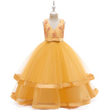 Kid Girl Princess Large Wedding Pompous Catwalk Dress