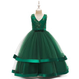 Kid Girl Princess Large Wedding Pompous Catwalk Dress