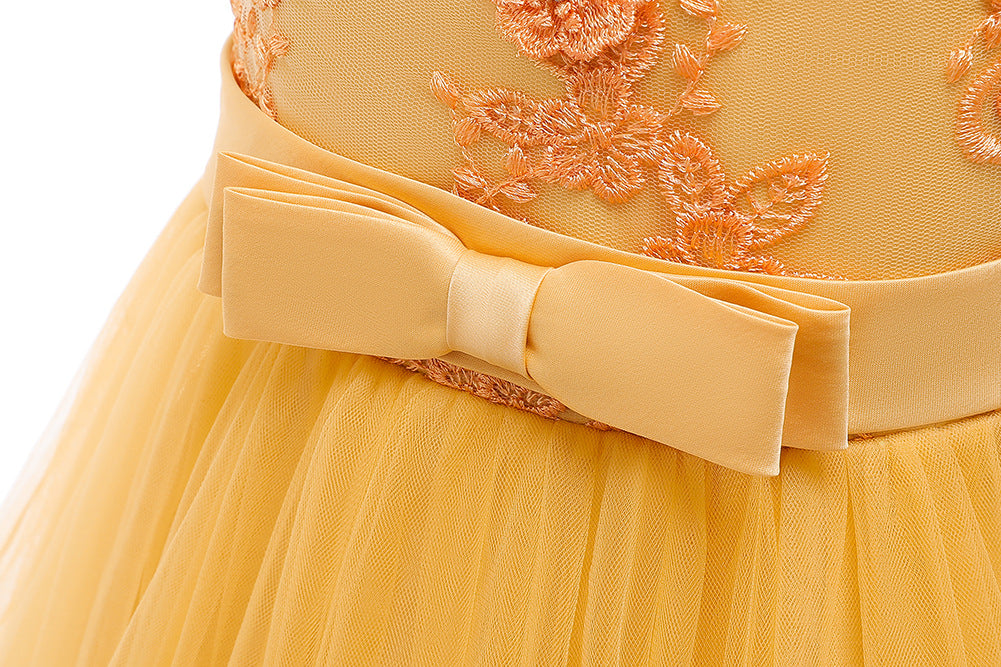 Kid Girl Princess Large Wedding Pompous Catwalk Dress