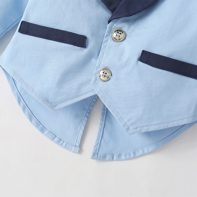 Baby Boys Gentlemen Long Sleeve Suit 2 Pcs Sets