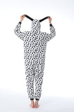 Family Matching Dalmatian Cartoon Animal One-piece Flannel Pajamas