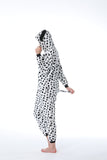 Family Matching Dalmatian Cartoon Animal One-piece Flannel Pajamas