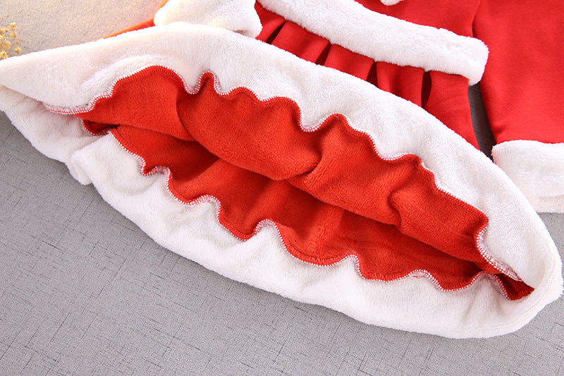 Kid Baby Girl Christmas Santa Claus Suits 2 Pcs Sets