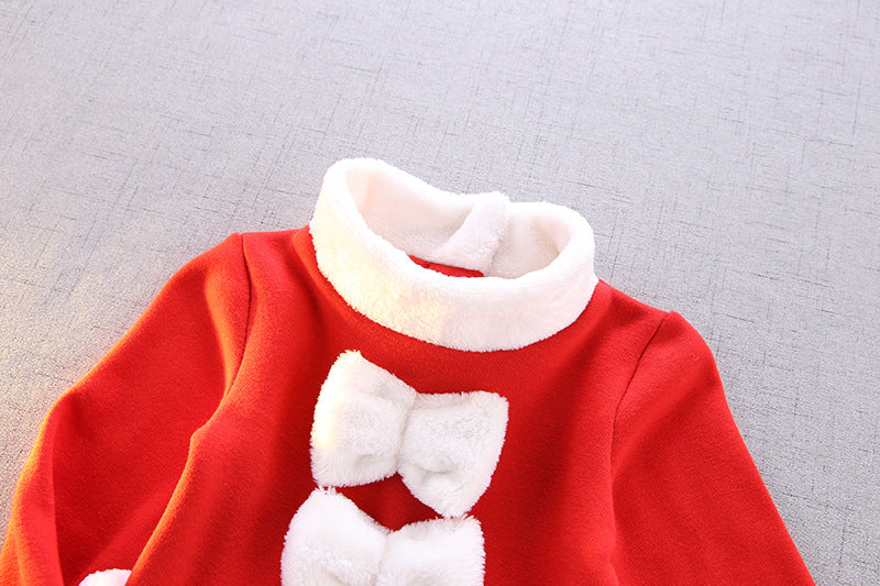 Kid Baby Girl Christmas Santa Claus Suits 2 Pcs Sets
