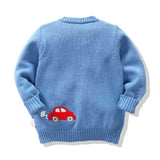 Kid Baby Boy Embroidered Car Knitted Sweater