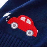 Kid Baby Boy Embroidered Car Knitted Sweater