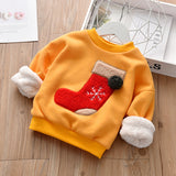 Kids Baby Girl Boy Winter Plush Warm Santa Sweater