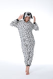 Family Matching Dalmatian Cartoon Animal One-piece Flannel Pajamas