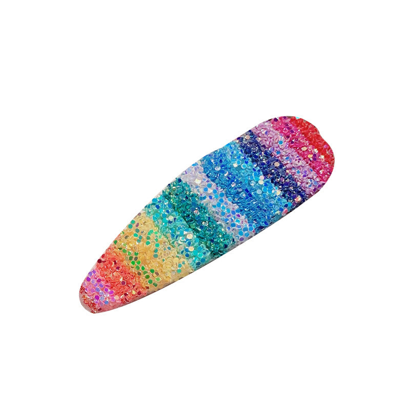 Kid Girl Korea Colorful Sequin Clip Adorable Hair Headwears