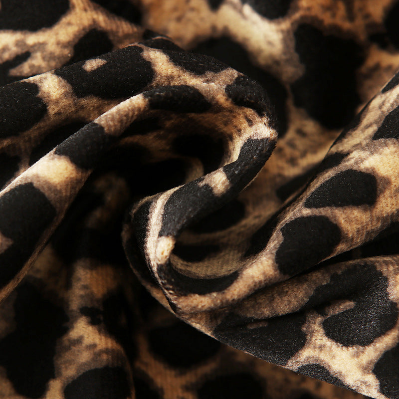 Kid Baby Girl Leopard Pattern Long Sleeve Zipper Jacket Baseball Coats