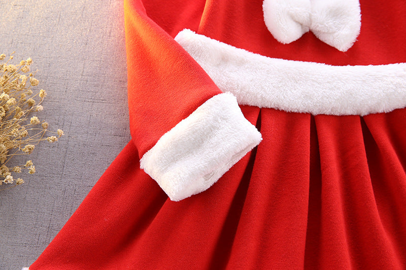 Kid Baby Girl Christmas Santa Claus Suits 2 Pcs Sets