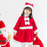 Kids Boy Girl Christmas Santa Claus Thickened Cashmere 2 Pcs Set