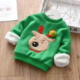 Kids Baby Girl Boy Winter Plush Warm Santa Sweater
