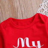 Kids Baby Long Sleeve Christmas Letter Creeper Sets 3 Pcs