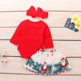 Cute Baby Girl Fashion Ins Christmas Suit 3 Pcs Set