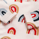 Baby Girl Exotic Rainbow Jumpsuit Ruffled 2 Pcs Suit Outfits