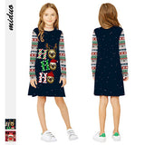Family Matching Starry Sky Digital Print Parent-child Mid-sleeve Dress