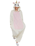Family Matching Flannel Golden Fur Unicorn Animal One-piece Pajamas