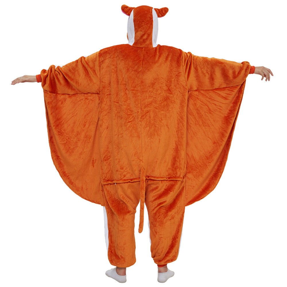 Family Matching Flannel Flying Squirrel Cartoon Animal Pajamas