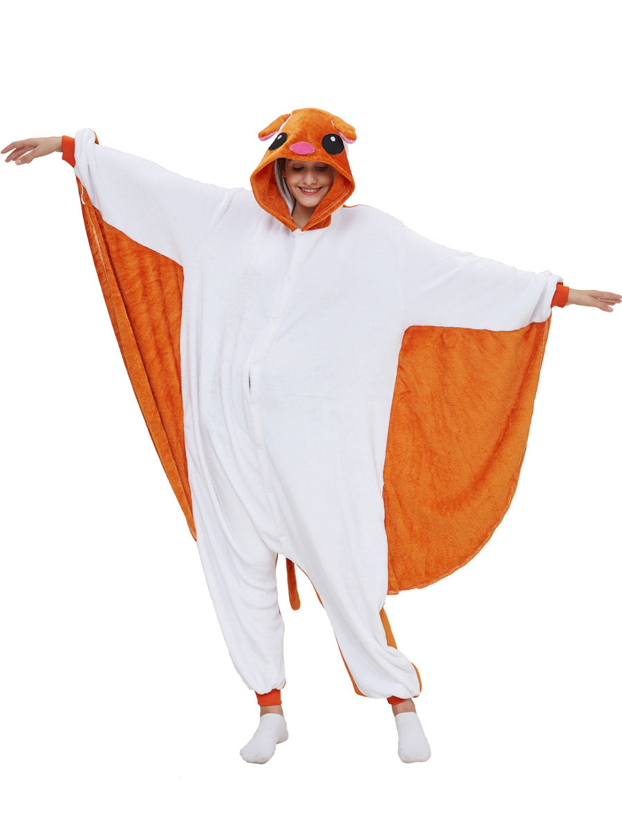 Family Matching Flannel Flying Squirrel Cartoon Animal Pajamas