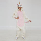 Family Matching Flannel Golden Fur Unicorn Animal One-piece Pajamas