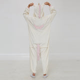 Family Matching Flannel Golden Fur Unicorn Animal One-piece Pajamas