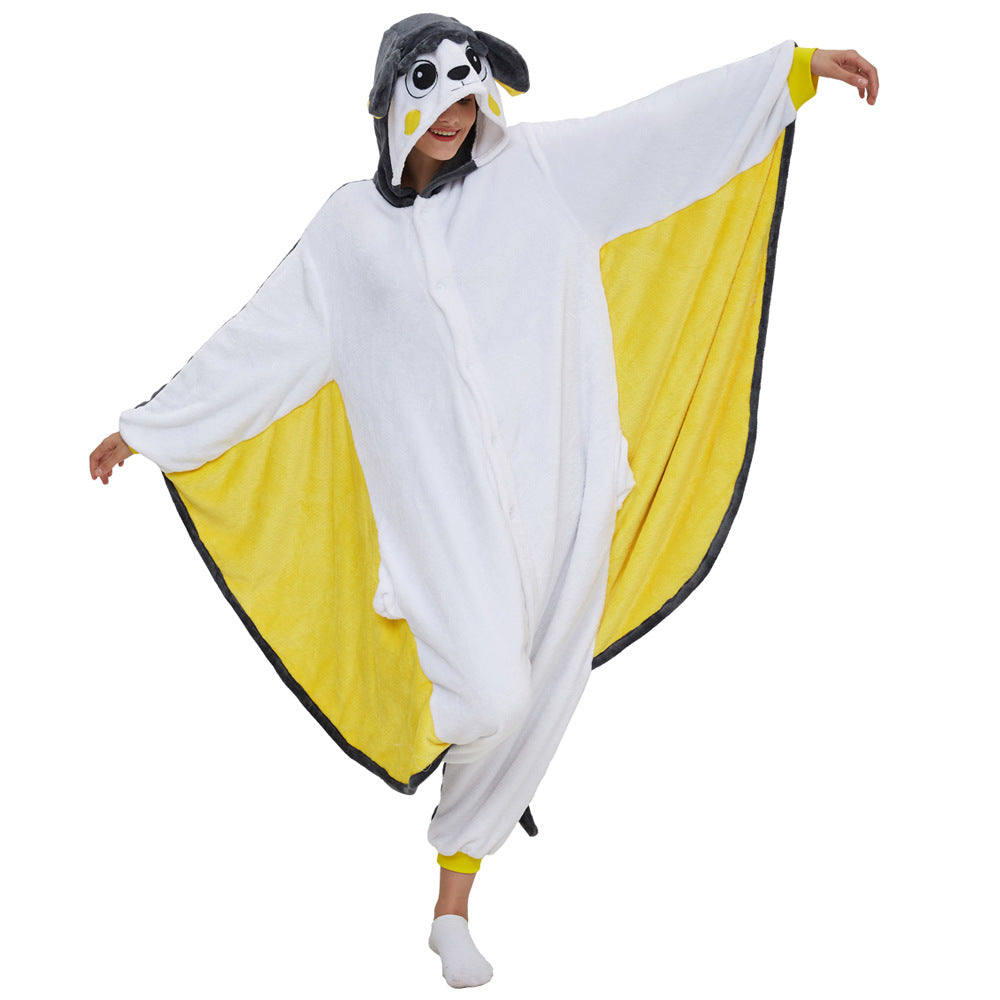 Family Matching Flannel Electric Flying Squirrel Cartoon Animal Pajamas