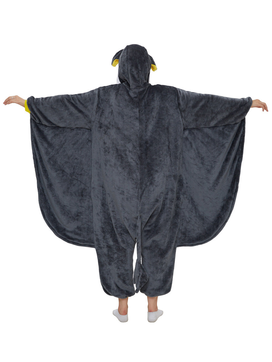 Family Matching Flannel Electric Flying Squirrel Cartoon Animal Pajamas