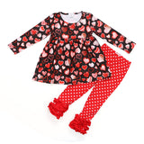 Baby Toddler Girl Valentine's Day Love Fashion Trend 2 Pcs Sets
