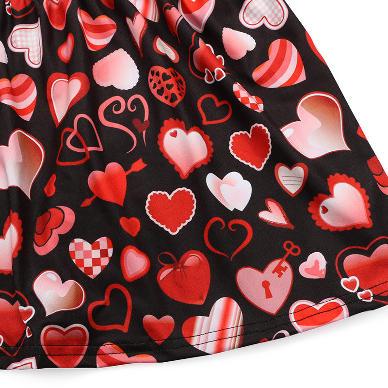 Baby Toddler Girl Valentine's Day Love Fashion Trend 2 Pcs Sets
