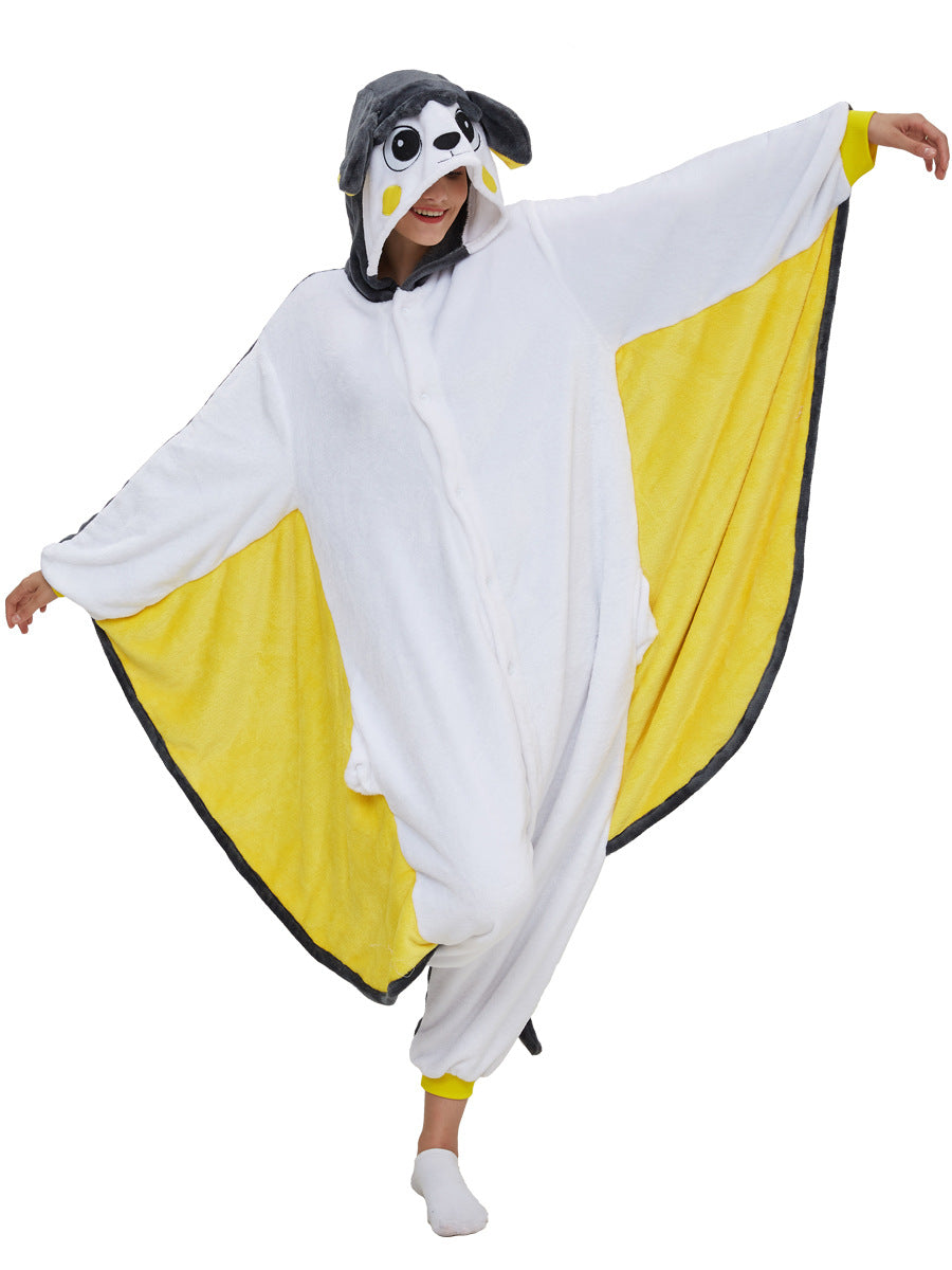 Family Matching Flannel Electric Flying Squirrel Cartoon Animal Pajamas