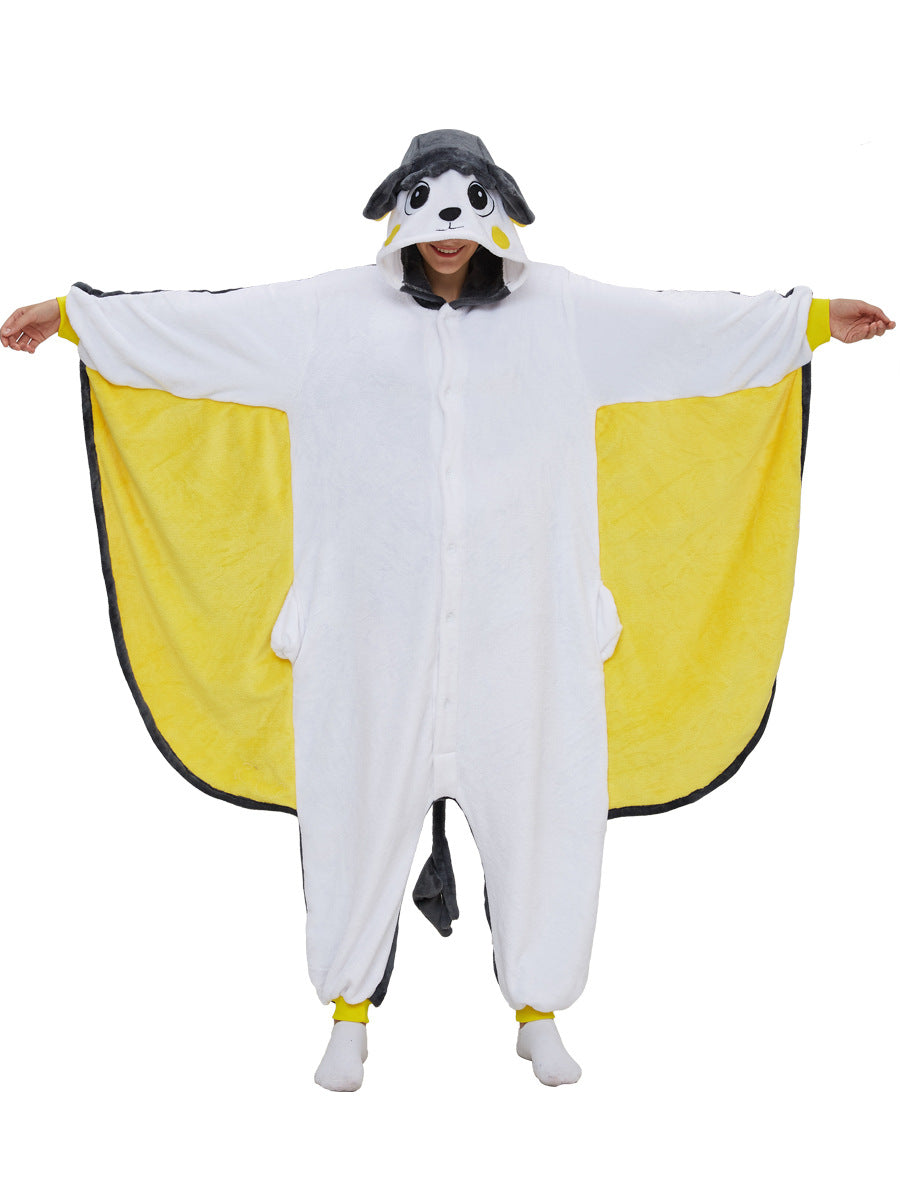 Family Matching Flannel Electric Flying Squirrel Cartoon Animal Pajamas