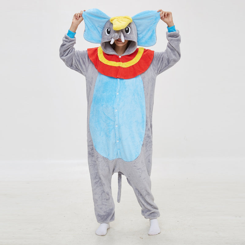 Family Matching Flying Elephant Cartoon Animal One-piece Pajamas
