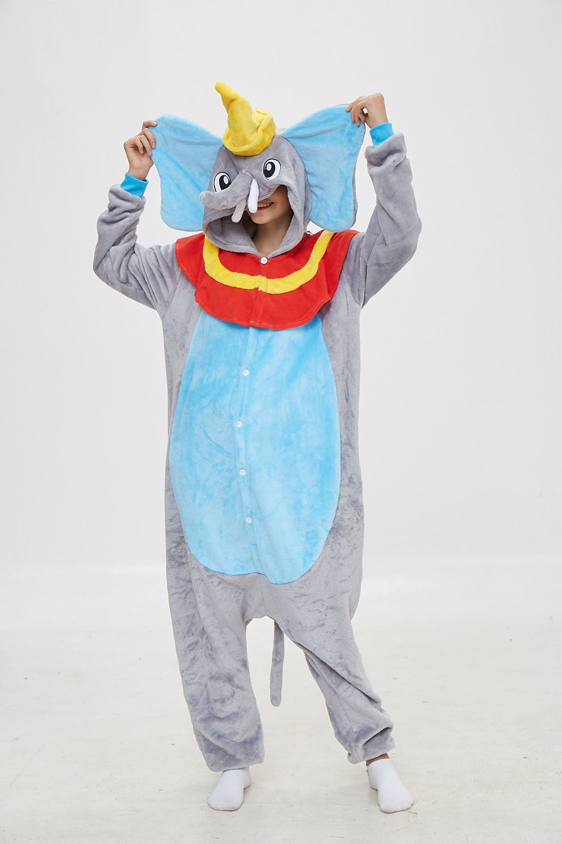 Family Matching Flying Elephant Cartoon Animal One-piece Pajamas