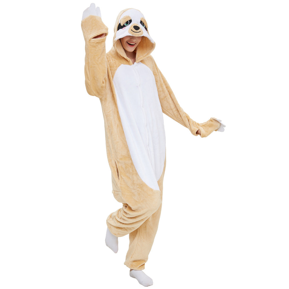 Family Matching Cartoon Animal One-piece Parent-child Pajamas