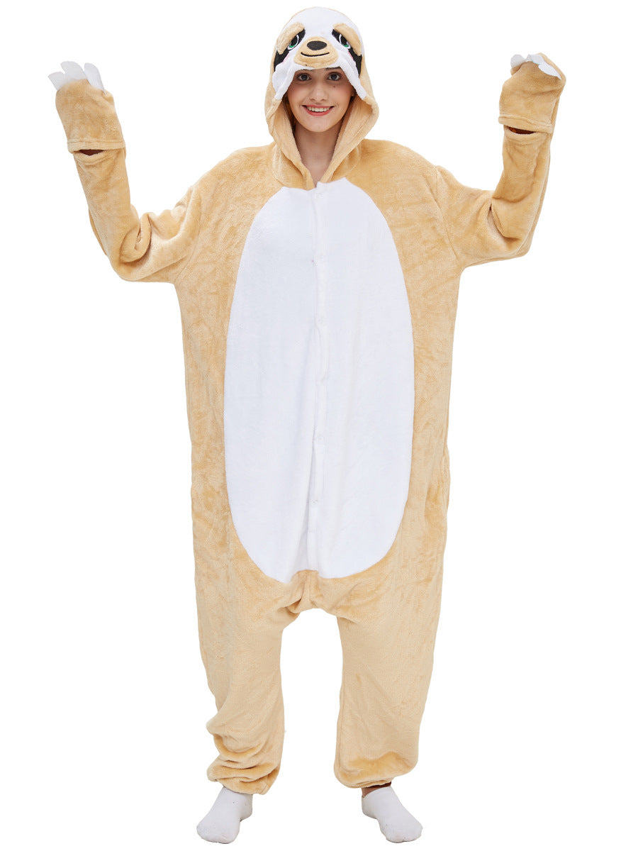 Family Matching Cartoon Animal One-piece Parent-child Pajamas