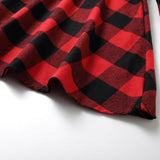 Family Matching Mommy And Me Outfits Long Sleeve Red Plaid Dress
