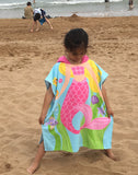 Kid Baby Toddlers Cotton Beach Towel Multi-use Swim Poncho Bathrobe Pajamas 2-7 Years