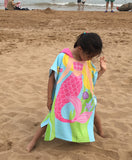 Kid Baby Toddlers Cotton Beach Towel Multi-use Swim Poncho Bathrobe Pajamas 2-7 Years