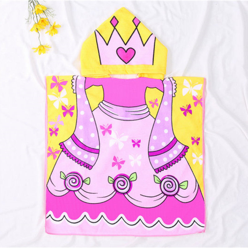 Kid Baby Cartoon Bath Towel Microfiber Hooded Beach Towel Pajamas