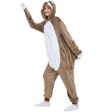 Family Matching Cartoon Animal One-piece Parent-child Pajamas