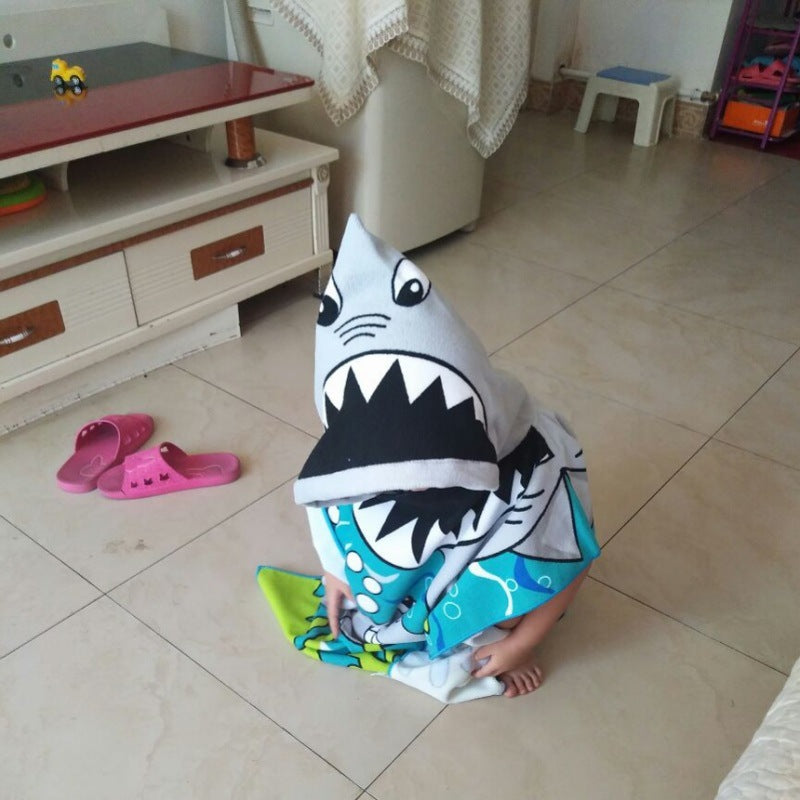 Kid Baby Cartoon Bath Towel Microfiber Hooded Beach Towel Pajamas