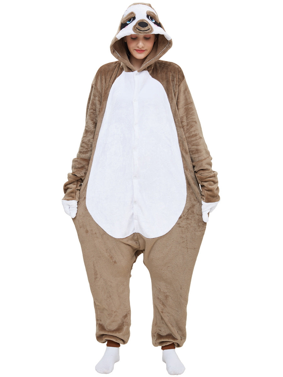 Family Matching Cartoon Animal One-piece Parent-child Pajamas