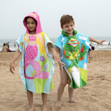 Kid Baby Toddlers Cotton Beach Towel Multi-use Swim Poncho Bathrobe Pajamas 2-7 Years