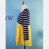 Family Matching Women Stitching Striped Top Parent-child Shirts