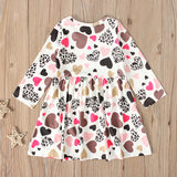 Kid Baby Girl Long Sleeve Love Spring Autumn Valentine's Day Flower Dresses
