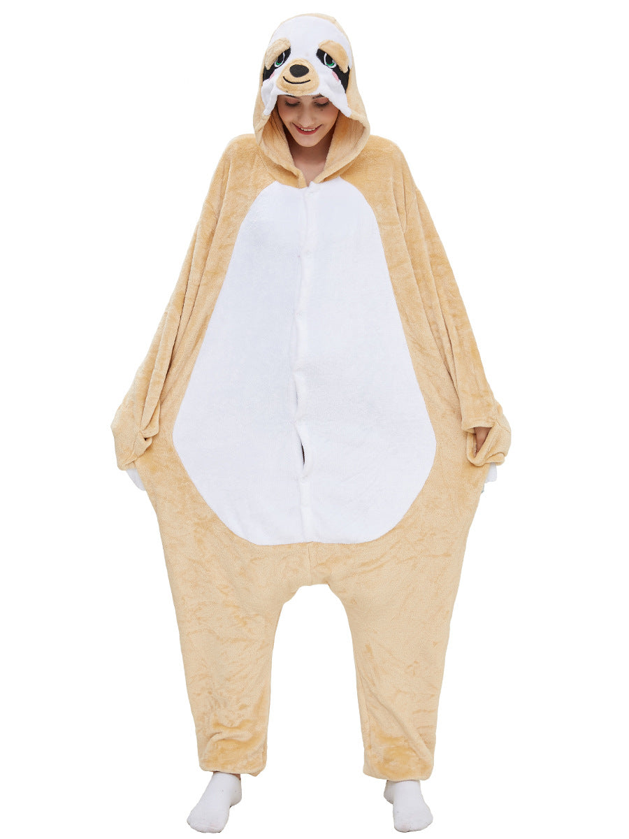 Family Matching Cartoon Animal One-piece Parent-child Pajamas