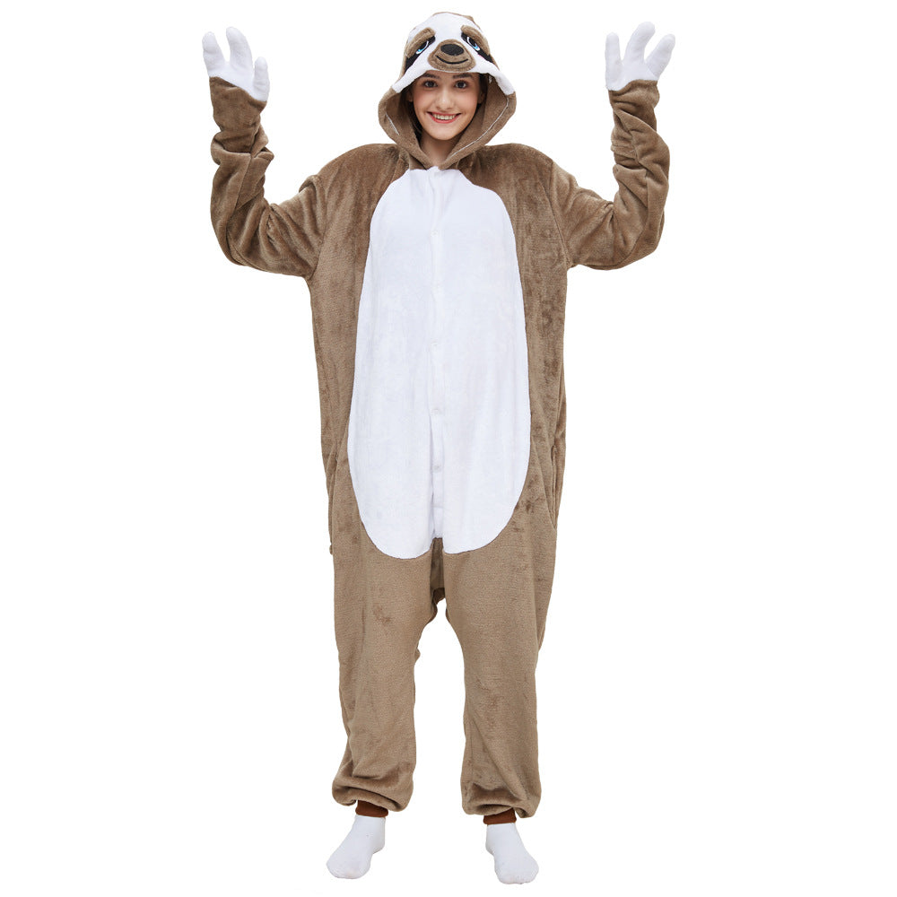 Family Matching Cartoon Animal One-piece Parent-child Pajamas
