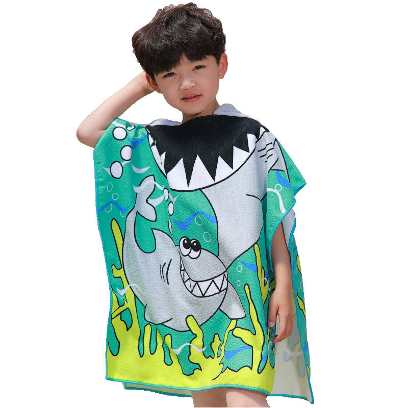 Kid Baby Cartoon Bath Towel Microfiber Hooded Beach Towel Pajamas